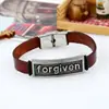 Accesorios Retro de Cuero Populares Europeos y Americanos Perdonados Venta al por Mayor Pulseras de Cuero Genuino Accesorios Unisex