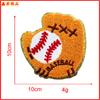 Em estoque beisebol softbol vôlei basquete futebol toalha bordado patch bordado chenille patch para passar a ferro adesivo de flor bordada fábrica