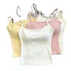 Camisola sexy de verão sem costas para mulheres com bojos fixos, design modelador e estiloso, pode ser usada como peça externa