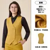 Conjunto de chaleco y pantalón de traje color albaricoque de doble botonadura, unisex, chaleco profesional de alta gama, ropa de trabajo para ventas