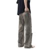 2025 Nuevos Jeans de Otoño para Hombre Sueltos Talla Grande Retro Lavados Juventud Elegantes Rectos Casuales Modernos