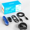 Bicicleta montaña resaltado impermeable luz de carga tipo choque luz trasera de carga para bicicleta luz trasera giratoria 360 grados