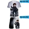 Padrão Bebê Fantasma de Filme de Terror 3D Impressão Digital Transfronteiriço Novo Terno Curto Casual Masculino Manga Curta
