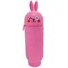 Nova Estojo de Lápis Infantil Silicone Cola Estojo de Lápis DIY Padrão Fofo Estojo de Lápis Panda Gigante Caneta Desenho Animado Fofo