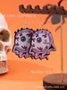 Pendientes de Halloween Transfronterizos Europeos y Americanos Cráneo Creativo Momia Elfo Telaraña Globo Ocular Pendientes de Acrílico