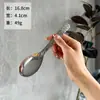 Acero Inoxidable de Grado Alimenticio 304 Nueva Cuchara con Patrón de Piedra Cuchara de Alto Nivel con Fondo Plano Cuchara de Sopa para el Hogar Cuchara de Comedor Cuchara Redonda