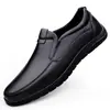 Zapatos de Cuero de Negocios de Venta Caliente en Vivo para Hombres Piel Genuina Transfronterizos de Gama Alta Piel Suave Suela Suave Mocasines sin Cordones Zapatos para Hombres de Mediana Edad