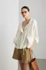 Camisa con Protección Solar Entrelazada para Mujer, Nuevo Estilo Primavera y Verano 2026, Corte Holgado, Lujo Ligero, Alta Calidad, Color Sólido, Chaqueta Delgada