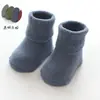 Meias de bebê, outono e inverno, tecido felpudo espesso, antiderrapantes, algodão, para bebês, meias para casa, para bebês que estão aprendendo a andar, comprimento médio da panturrilha, meias para recém-nascidos, meias infantis