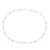 Joyería Transfronteriza Europea y Americana, Elegante y de Moda Cadena para Clavícula de Cristal Multicolor, Collar Largo Simple y Versátil en Forma de Y para Mujer