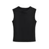 Chaleco deportivo informal a juego para mujer, básico de verano, elástico, ajustado, de color sólido, sencillo, para uso exterior, top corto interior