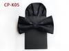 Set de Toallas de Bolsillo con Lazo de Calavera de Halloween Estilo Coreano Británico para Hombre Tienda Nocturna Fiesta Moda