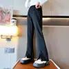 A920 Yang Temprano Niños Verano 2024 Nuevo Estilo Modernos y Estilo Occidental Cómodos Resistentes al Desgaste Pantalones de Cuerno Dividido para Niñas