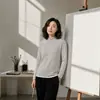 Directamente de la fábrica de ropa de origen: Colección de otoño de capas base para mujer gruesas, a rayas, cálidas, de manga larga, talla grande, disponibles para personalización en lotes pequeños