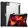 Para iPad Air4 Air5 2022 ranura para lápiz funda con tapa transparente funda protectora iPad Pro 11 funda de cuero plegable en tres