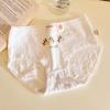 Ropa Interior de Algodón para Bebé 5A Pantalones Completos para Mujer Antibacteriano Jacquard de Doble Cadena Braguitas de Algodón Floral para Niña Cintura Media Calzoncillos para Estudiante