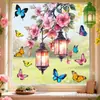 Variedad Transfronteriza de Linternas de Luna y Combinaciones de Estrellas de Festival de Oriente Medio, Pegatinas de Pared Coloridas Electrostáticas, Pegatinas de Decoración para el Hogar, PVC