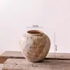 Vaso de Cerâmica Estilo Wabi-Sabi Arranjo de Flores Ornamentos Cerâmica Manchada Antiga Rústica Vaso de Cerâmica Ornamentos