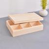 Caja de Regalo para Empaque de Artesanías de Madera, Caja de Tapa y Base, Caja para Frutas Secas, Caja de Madera para Pasteles de Festival de Medio Otoño, Caja de Almacenamiento de Snacks de Madera de Pino