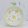 Plato de cerámica redondo de 7 pulgadas para fruta, arroz y verduras, color esmaltado, para hotel, venta al por mayor
