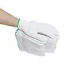 Guantes blancos de protección laboral al por mayor, engrosados y resistentes al desgaste, hechos de punto de algodón puro, guantes de algodón de calidad para jardinería, adecuados para reparaciones de automóviles y trabajos en obras de construcción
