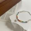 Versão coreana de pulseira de prata perolada que não desbota, pulseira combinada, verão feminino estilo ins, joias de alta qualidade por atacado