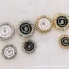 Botão de metal com padrão espiral padrão concha botão criativo padrão de cânhamo fivela de diamante botão de alta qualidade fivela decorativa fivela estilo Chanel