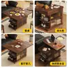 Carrito de Mesa de Café Multifuncional Pequeño Móvil para Apartamentos Pequeños, Uso en Casa, Mesa Lateral para Sofá de Sala de Estar con Almacenamiento