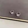 Brincos de Zircônia Diamante Flash de Prata Esterlina 925 para Mulheres 2025 Nova Moda Versátil Pequenos Brincos de Nicho