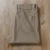 Estación Europea Verano Delgado Algodón Modal Sarga Elástica Lavado Cinco Bolsillos Transpirable Hombres Pantalones Casuales Rectos Pequeños