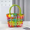 Bolsa tejida a mano colorida hola bolsa tejida bolsa de regalo de mano diy regalo de cumpleaños para niña regalo del día del niño