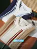 "Design Color Block Listrado" Verão Leve Estilo de Negócios Fresco e Respirável Old Money Masculino Simples Camisa Polo de Tricô de Manga Curta