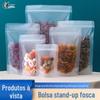 Fosco auto-portante Saco auto-selante Amendoim Nozes Produtos Secos Embalagem Alimentar Especialidade Selo Boca Bag Saco de Embalagem Plástico