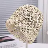 Chapéu Slouchy Respirável com Lantejoulas Decoradas Vazadas Estilo Primavera e Outono 2026 Headwrap Estiloso para Rua ao Ar Livre Chapéu de Proteção Solar