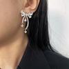 Luz Luxo High-end Super Flash strass Bow Tassel Brincos Moda elegante Lady elegante Moda Design Brincos