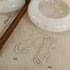Pulsera de Tobillo de Hilo con Cuentas de Plata en Forma de Disco de Doble Capa para Mujer, Nuevo Estilo 2025, Diseño de Nicho, Exquisita y Versátil Cadena de Cuentas para Joyería