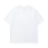 Camiseta de algodão puro, manga curta, feita de algodão Xinjiang de alta resistência, adequada para homens e mulheres, casais, manga meia-manga, verão, ombro normal, branca, gola redonda, camiseta básica de corte solto