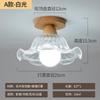 Lâmpada de Teto para Corredor Aisle Nórdico Vidro Madeira Maciça Lâmpada de Teto Moderna Simples Estilo Japonês Criativo Varanda Sala de Estar Entradas Lâmpadas