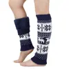 Nuevos Cubrecalcetines de Doble Capa Forrados de Polar con Diseño de Reno y Copo de Nieve Calcetines Teñidos de Navidad tipo Slouch Calcetines Fair Isle con Copo de Nieve Calcetines de Bádminton