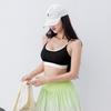 Sujetador Deportivo Cruzado de Color Contrastante para Mujer, Ropa de Exterior de Verano, Sujetador de Running a Prueba de Impactos de Alta Intensidad con Tirantes Finos y Almohadillas en el Pecho