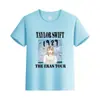 Europa y Estados Unidos verano caluroso color liso estampado de letras algodón manga corta camiseta ropa para niños ropa de media manga para niños ropa para clase padre-hijo ropa