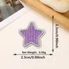 Directo del fabricante: Parches bordados de pentagrama coloridos mini con adhesivo termofusible para ropa, sombreros, bolsos y parches decorativos