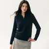 Ajuste relajado~suave y cómodo~suéter de cachemir de bebé para mujer, con media cremallera, holgado, cálido y versátil, sudadera de punto