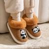 Zapatos de Algodón para Niños Zapatos de Algodón para Niñas Lindo Panda Hogar Interior Antideslizantes con Forro Polar Cálidos Zapatos de Algodón para Hombre Tacón de Bolsa Pantuflas de Lana