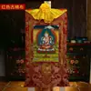 Pintura Thangka del Tíbet Nepal Estilo Tíbet Montado Pergamino Religioso Pintura Cubierta de Paraguas Blanco Grande Buda Thangka Buda Pintura Colgante