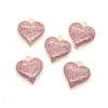 Estilo Coreano Rosa Perla Caliente Corazón de Amor Colgante de Aceite Goteante Accesorios de Joyería de Aleación DIY Colgante de Collar Pendientes