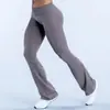 Pantalones de Yoga Dfyn Transfronterizos Europeos y Americanos, Ajustados de Tres Secciones en la Cintura, Pierna Ancha, Largos para Deportes al Aire Libre y Fitness, Ropa de Yoga