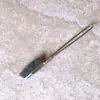 Escova de arame de aço para limpeza de ferrugem escova de arame em forma de faca cabo de plástico vermelho escova de ferro