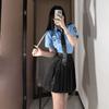 Lencería Sexy Falda Plisada Camisa Picante Uniforme de Policía Mujer Azafata Juego de Rol Vestido de Negocios Tienda Nocturna