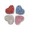 Acessórios para joias artesanais DIY 8mm face de diamante colorida contas de coração adequadas para pulseira chaveiro acessórios de joias usar cinto